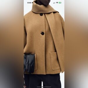 Wool blend scarf coat  Zara